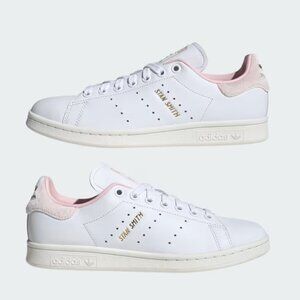 Adidas Stan Smith Sneakers - White with Pink Velvet (NWT, Size 9, with box)